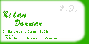 milan dorner business card